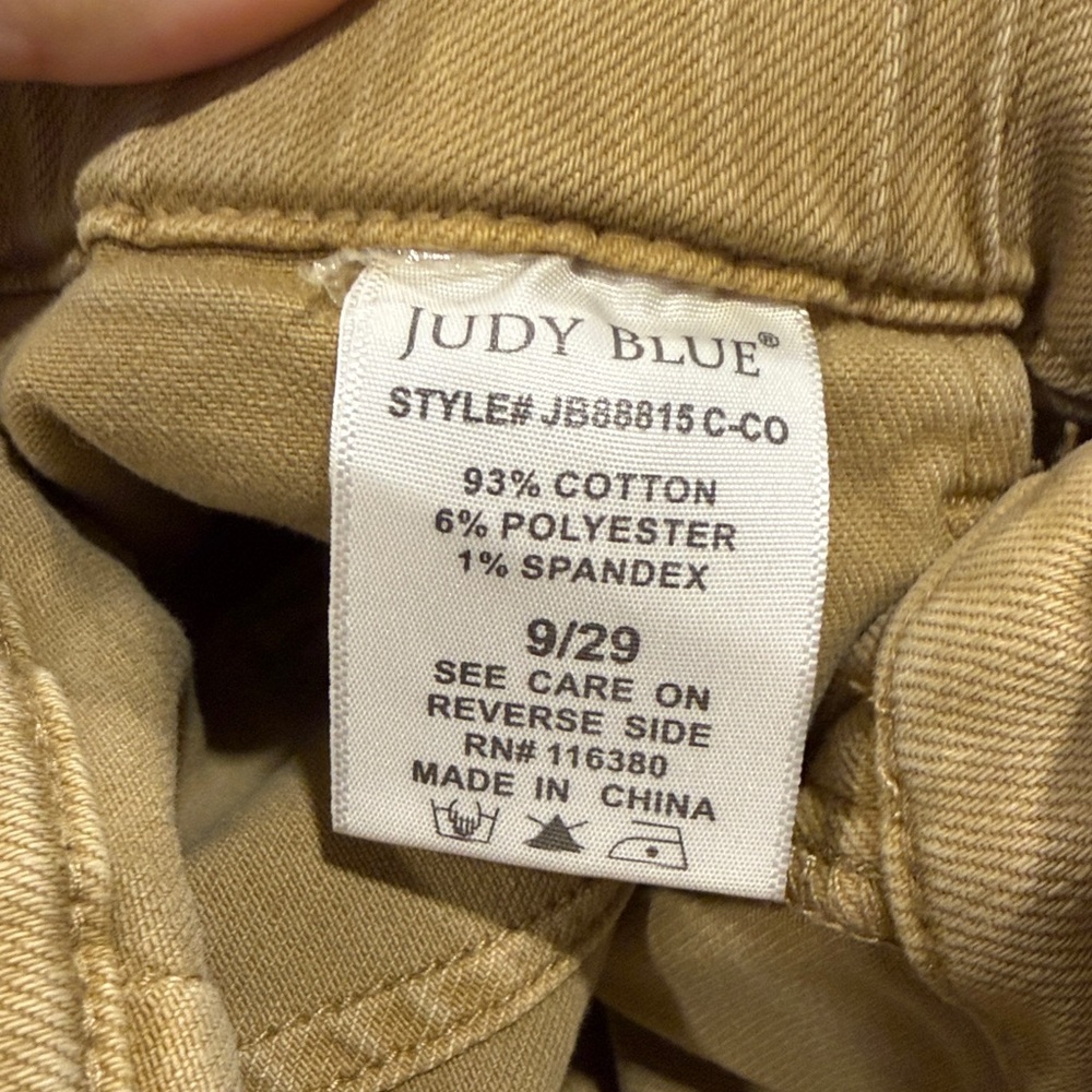 Judy Blue Women's Khaki Straight Leg Jeans - Picture 2 of 2